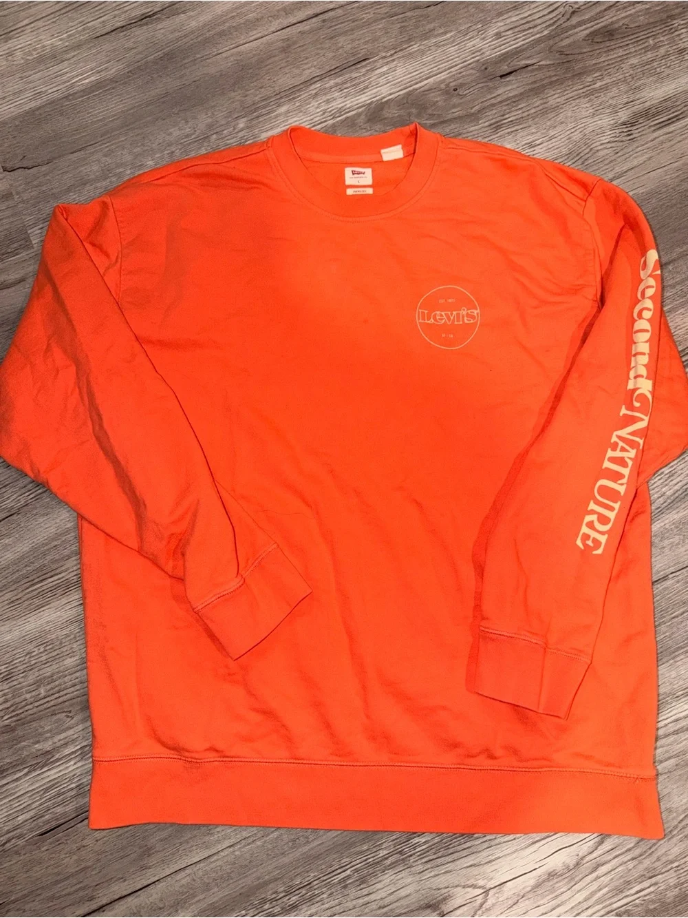 Levi's Orange Men's Oversized Crewneck Sweatshirt